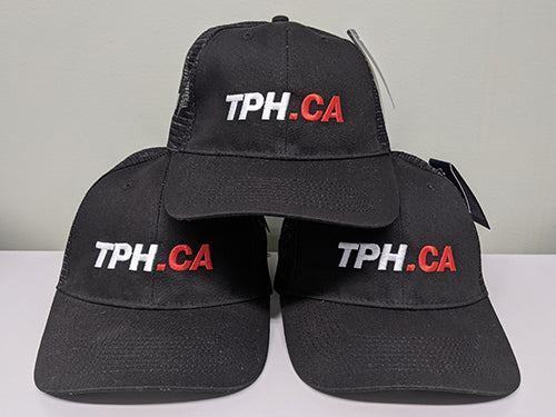 2 Trucker Mesh Caps Black with TPH Webmark