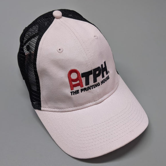 Single Trucker Mesh Cap Pink & Black with TPH Logo